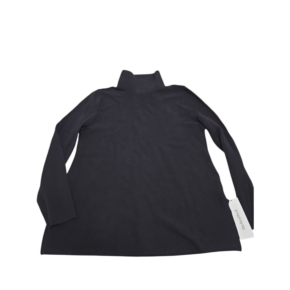 COS Black Mock Turtleneck Tunic Size Small 100% Cotton Womens‎